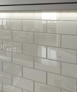 Light Gray 3x6 Glass Subway Tiles
